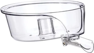 Sapcontainer met persarm - navulbare bak - druppelvrije tuit - 16.5 cm - transparant