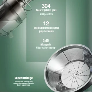 SCH® Slowjuicer Sapcentrifuge Zwart