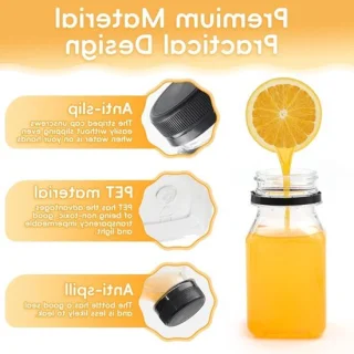 Set van 12 herbruikbare plastic flessen met lekvrije doppen (120ml)