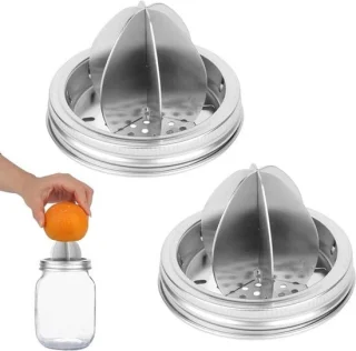 Set van 2 RVS-sapdeksels voor 86 mm Weckpotten