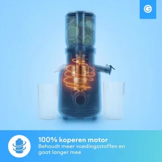 Silvergear Slow Juicer 250W Zwart