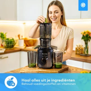 Silvergear Slowjuicer XL 1000ml Zwart