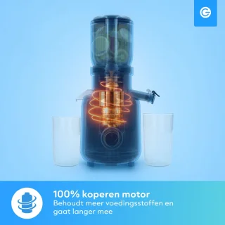 Silvergear Slowjuicer XL 1000ml Zwart