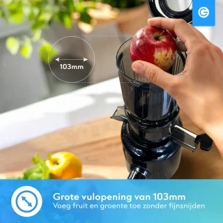 Silvergear Slowjuicer XL 1000ml Zwart