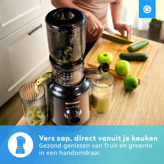 Silvergear Slowjuicer XL 1000ml Zwart