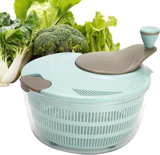 Slacentrifuge groentewasmachine saladedroger 25 x 22 cm wit