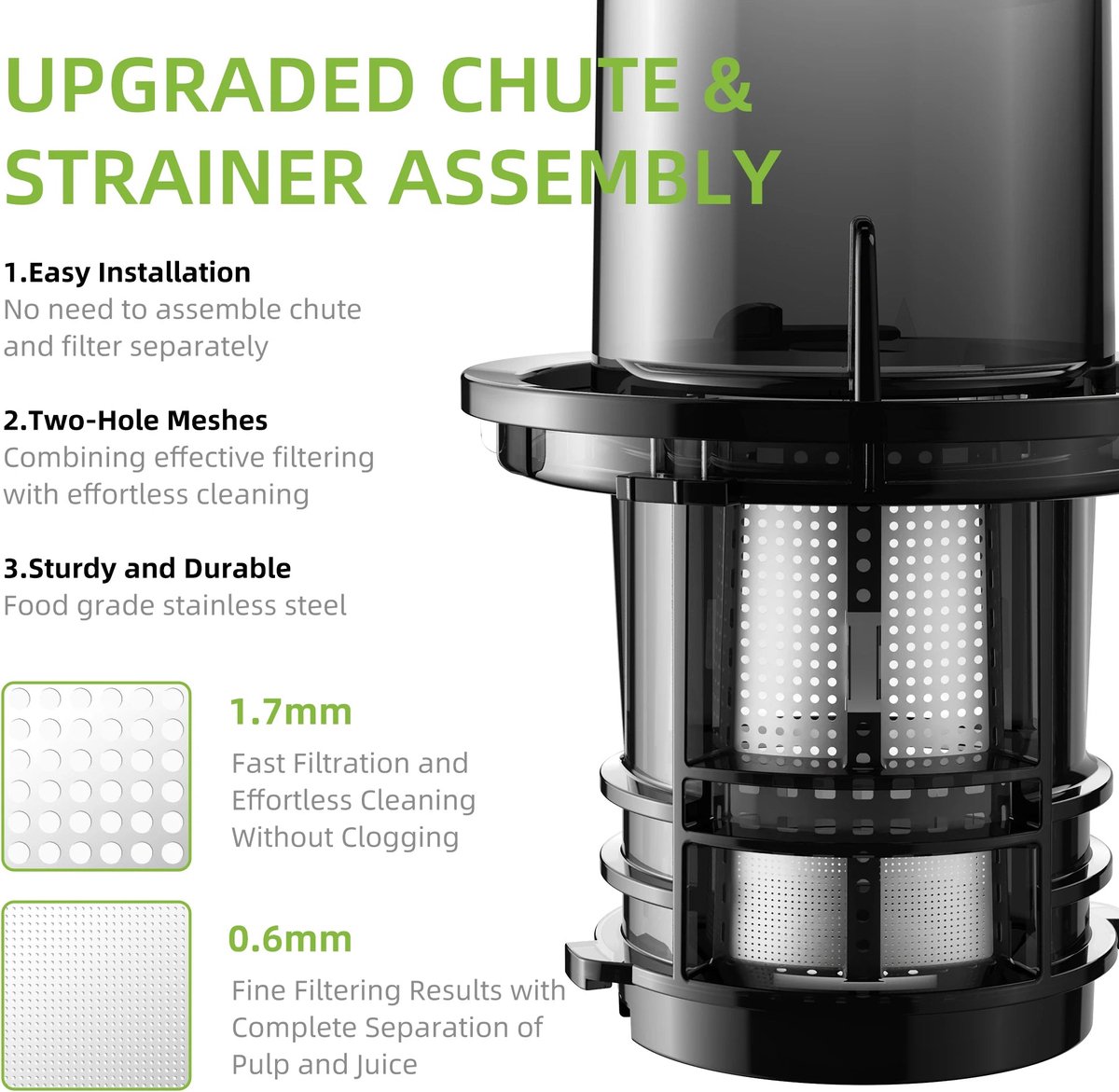 Wat vinden we goed aan de Slow Juicer 200W 78mm Masticating Juice Extractor