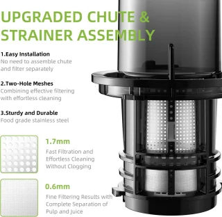 Slow Juicer 200W 78mm Masticating Juice Extractor