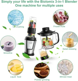 Slow Juicer 700W Multifunctionele Keukenmachine Zilveren Sapcentrifuge