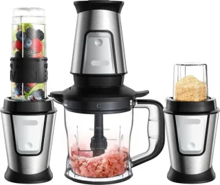 Slow Juicer 700W Multifunctionele Keukenmachine Zilveren Sapcentrifuge