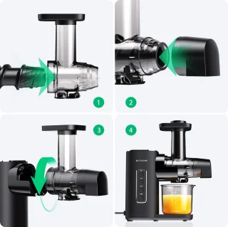 Slowjuicer 150W met 450ml pulpcontainer