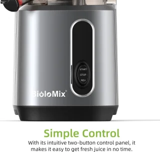 Slowjuicer 500ML 200W Zwart Fruit en Groente