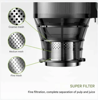 Slowjuicer Cold Press Juicer 1.8L BPA-vrij 130mm Vulopening