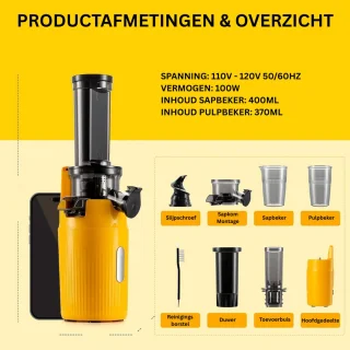 Slowjuicer Juice Maker - Geel