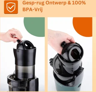 Slowjuicer Juicer 800 ml 220V Wit