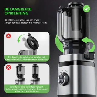 Slowjuicer Professional 1.8L 350W Zilver