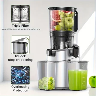 Slowjuicer Sapcentrifuge 1,8L Zilver