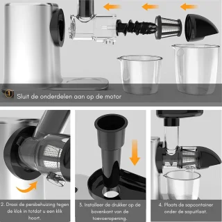 Slowjuicer Sapcentrifuge 2 Snelheden Omkeerfunctie