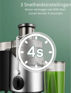 Slowjuicer Sapcentrifuge 3 Instellingen Met Reinigingsborstel