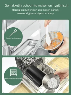 Slowjuicer Sapcentrifuge 3 Instellingen Met Reinigingsborstel