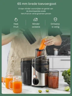 Slowjuicer Sapcentrifuge 3 Instellingen Met Reinigingsborstel