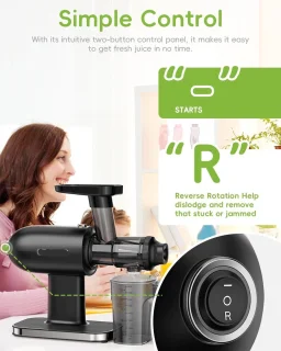 Slowjuicer Sapcentrifuge Cold Press Zwart