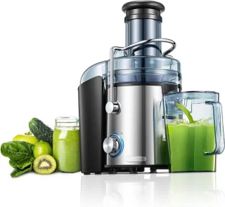 Slowjuicer XL 800W met 2L Pulpbak en 1.1L Schenkkan