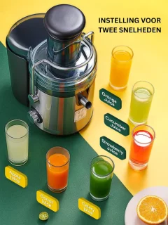 Slowjuicer XL 800W met 2L Pulpbak en 1.1L Schenkkan