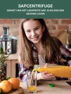 Slowjuicer XL 800W met 2L Pulpbak en 1.1L Schenkkan