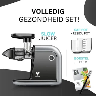 Slowjuicer Zwart - Sapcentrifuge en Fruitpers voor Thuis