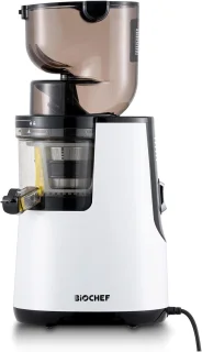 SnelShoppen - BioChef Atlas Whole Slow Juicer Tractor Wit - Verticale Slowjuicer - 250W Motor - Voor Hele Vruchten en Groenten - Smoothies, Sorbet, No