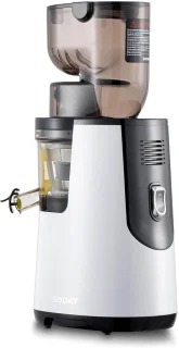 SnelShoppen - BioChef Atlas Whole Slow Juicer Tractor Wit - Verticale Slowjuicer - 250W Motor - Voor Hele Vruchten en Groenten - Smoothies, Sorbet, No