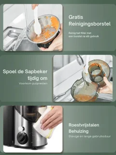 SNJY® Sapcentrifuge Mini Blender Zwart/Zilver
