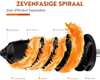 SNJY Slowjuicer Sapmaker Zwart/Zilver