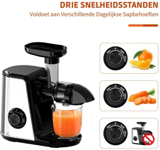 SNJY Slowjuicer Sapmaker Zwart/Zilver