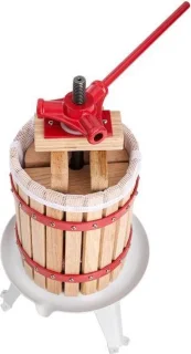 tectake® Traditionele Sapcentrifuge Mechanische Pers 6L Eikenhout Gietijzer