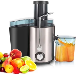 Thuys Sapcentrifuge 400W Roestvrijstalen Juicer Zwart/Zilver