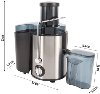 Thuys Sapcentrifuge 400W Roestvrijstalen Juicer Zwart/Zilver