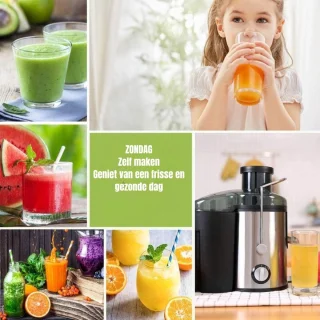 Thuys Sapcentrifuge 400W Roestvrijstalen Juicer Zwart/Zilver