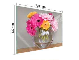 TMK ArtDeko Glazen Beschermplaat 70x52 cm