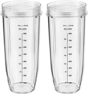 Vervangingsonderdelen 2 stuks met beker 946 ml voor Nutri Ninja mengers