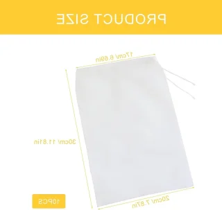 Witte nylon filterzakken voor juicer - 10 stuks
