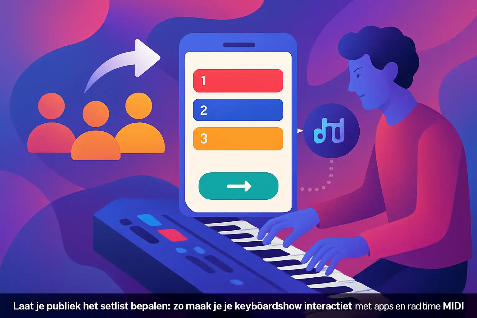 Laat je publiek het setlist bepalen: zo maak je je keyboardshow interactief met apps en realtime MIDI