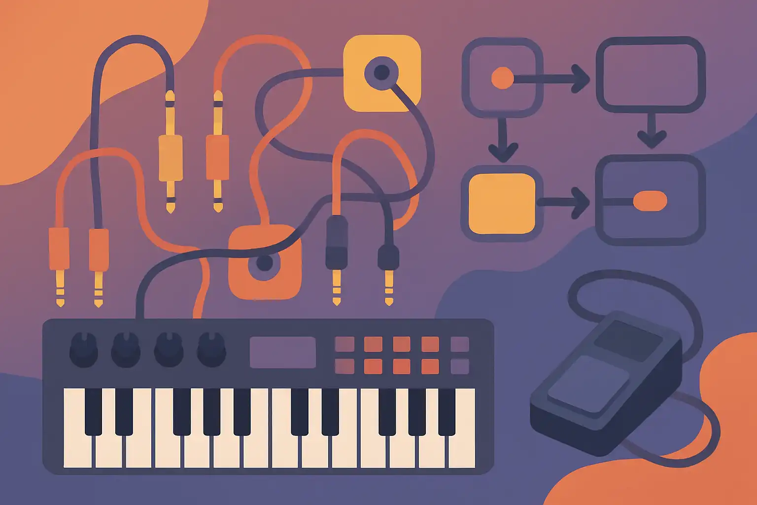 Met één keyboard meerdere bandrollen dekken: slimme patches, routing en voetswitchtrucs