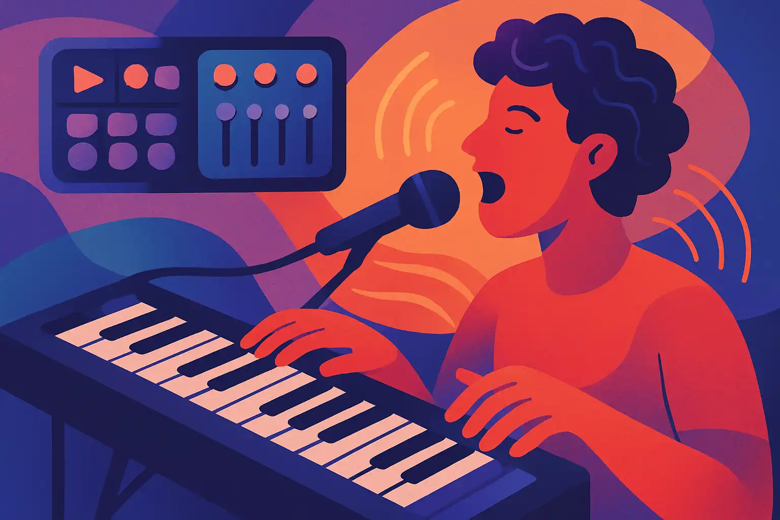 Zing en speel tegelijk: zo bouw je een volwaardige solo-act met je keyboard, live loopers en vocale effecten