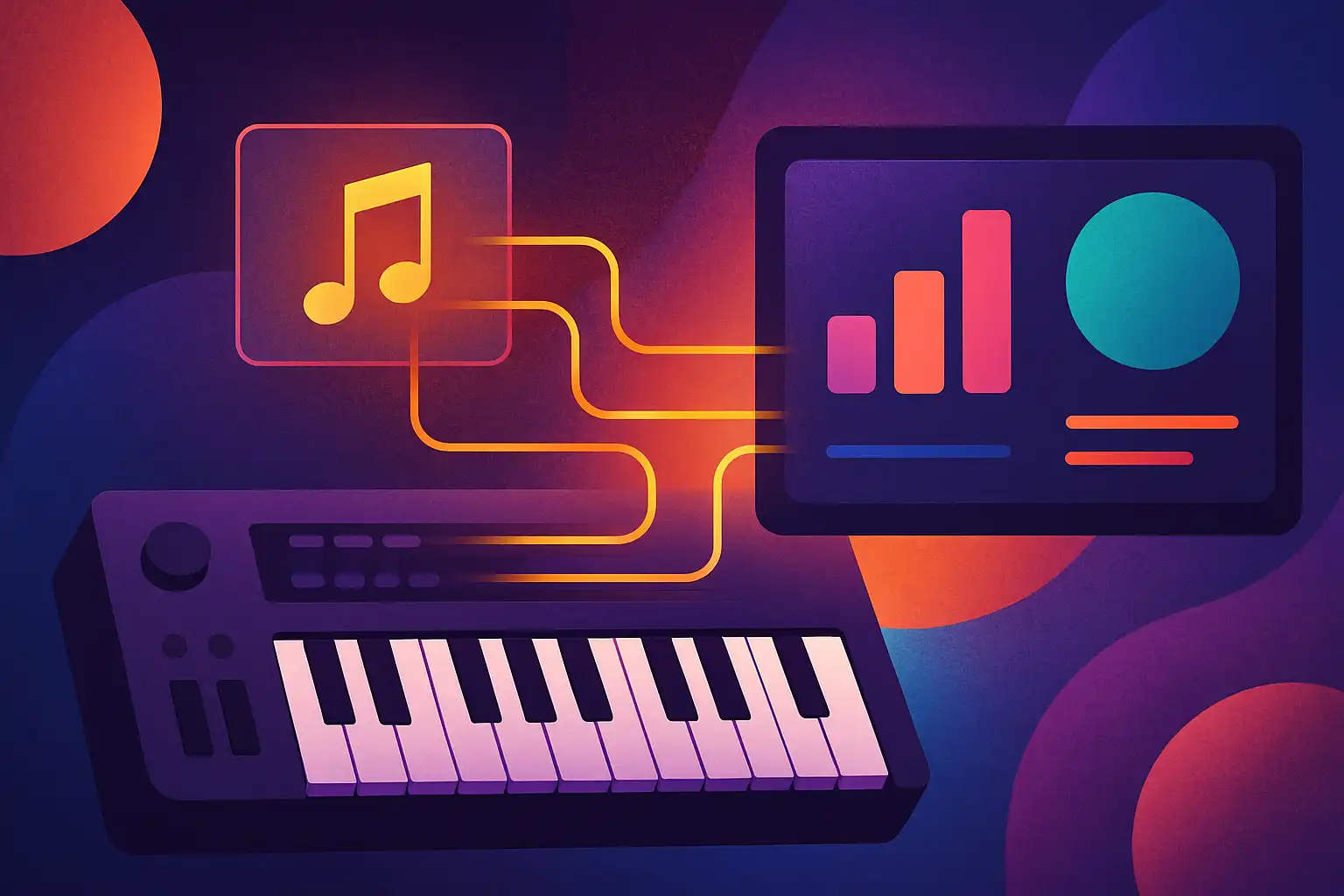 Zo laat je visuals reageren op je keyboardspel: MIDI-to-visual workflows voor impactvolle live- en streamingshows