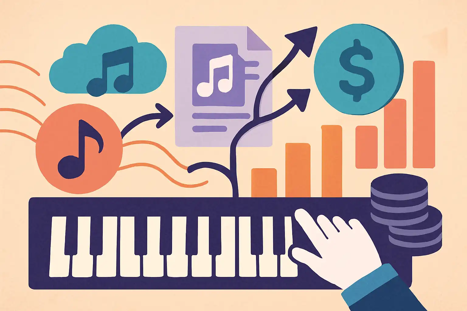 Zo verdien je met je keyboard: van stockmuziek en sync-licenties tot terugkerende inkomsten