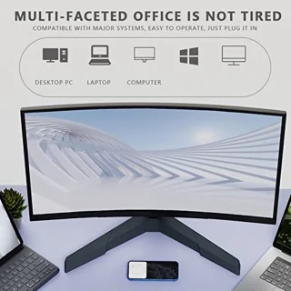 Combo Wireless Keyboard and Mouse 2.4GHz 104 Keys Wireless Keyboard Cute Round Keys Keyboard Mouse Set Full Size for Laptop (Mixed Color Yellow)