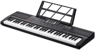 De Amolass - Keyboard Piano - 61 Toetsen/Keys - Met Standaard - Elektrische Piano - Inclusief Speakers en Koptelefoon - Zwart in één oogopslag