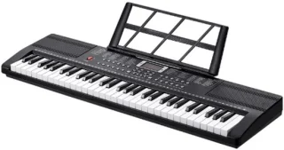 Amolass - Keyboard Piano - 61 Toetsen/Keys - Met Standaard - Elektrische Piano - Inclusief Speakers en Koptelefoon - Zwart